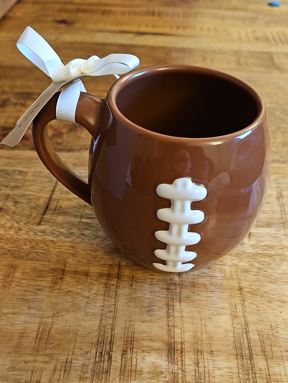 NWT Rae Dunn "Fantasy Football Manager" 3D Football Shaped Mug 🏈 Rare